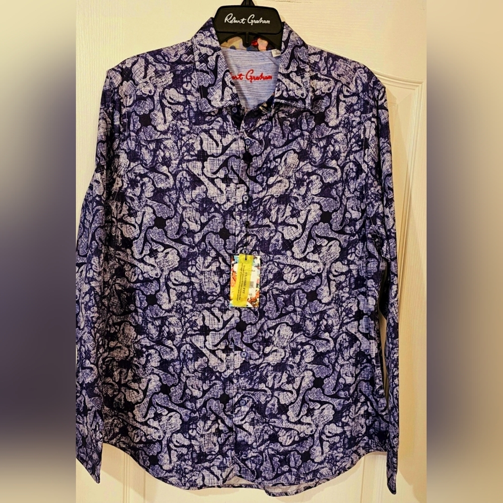 ROBERT GRAHAM SIZE LARGE NEW WITH TAGS CLASSIC FIT.